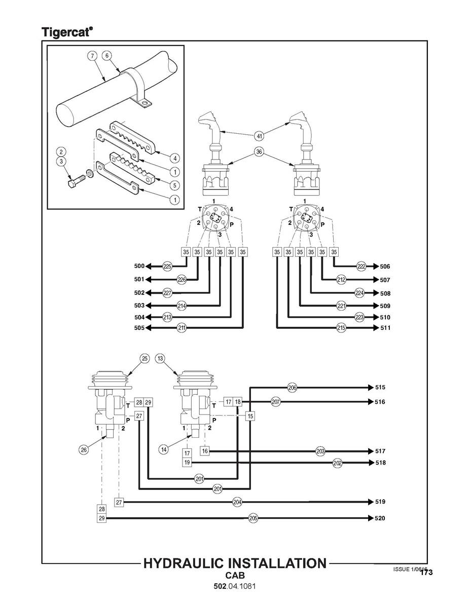 Hydraulic Installation, Cab 502041081