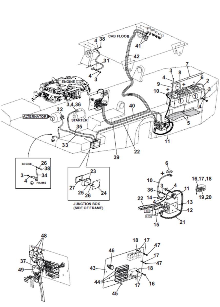 24V battery, assembly 9992371