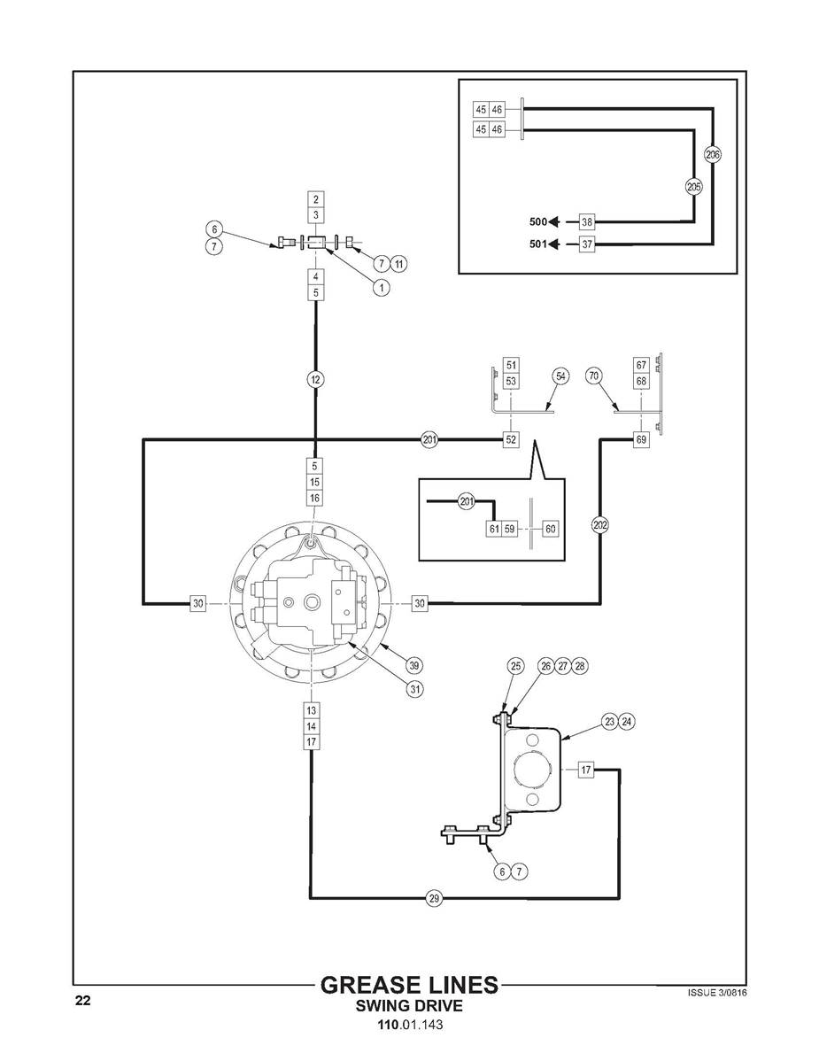 Greases Lines Swing Drive 11001143