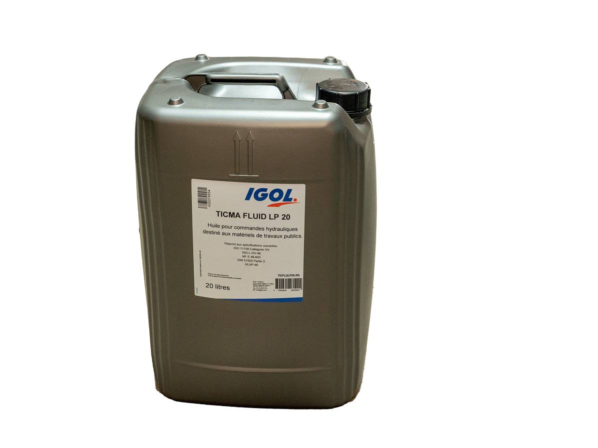Mineral hydraulic oil IGOL TICMA FLUID HV 46 20 L TICFLULP20-20L
