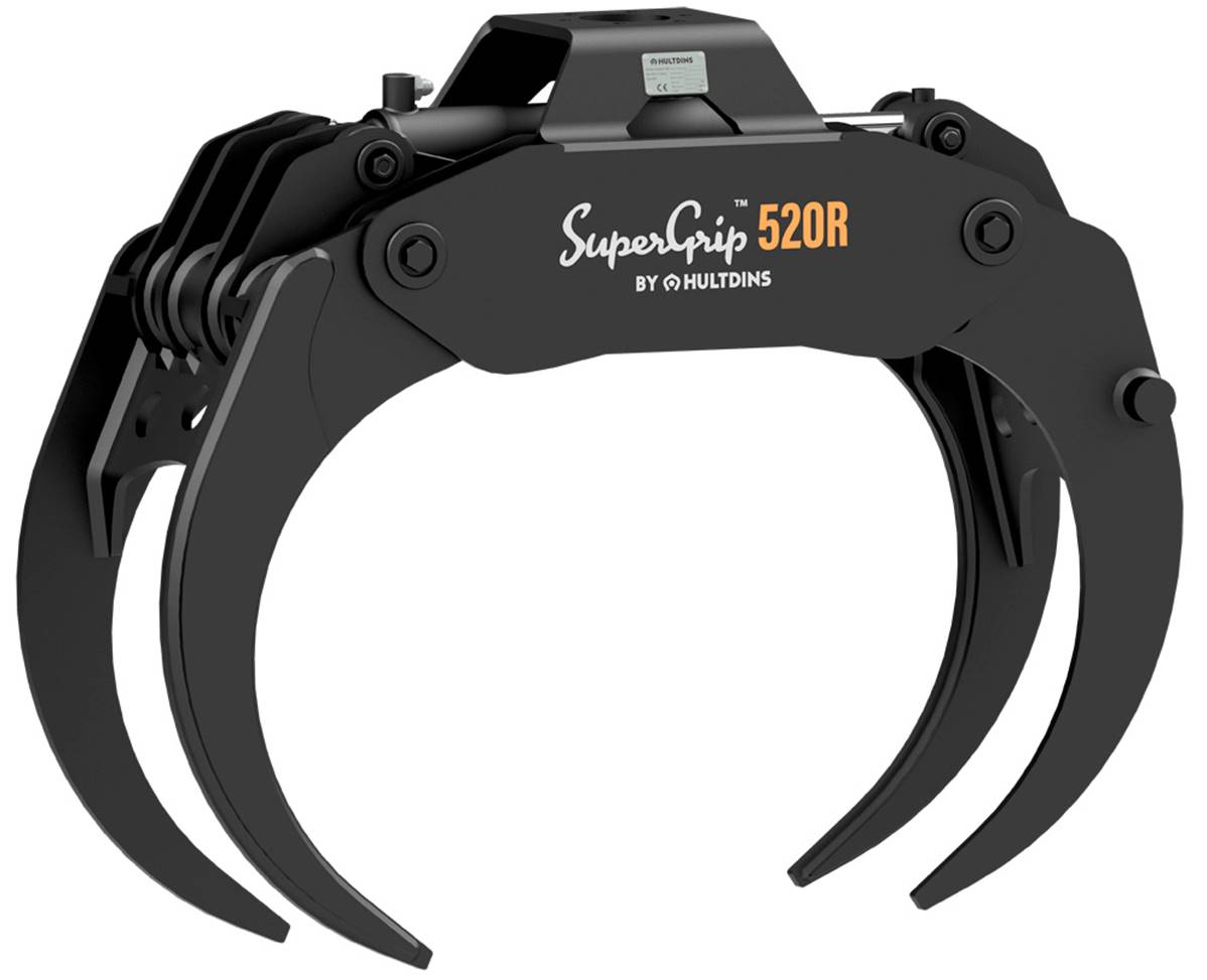 Grapple wood energy 4 tongs HULTDINS SuperGrip I 520R