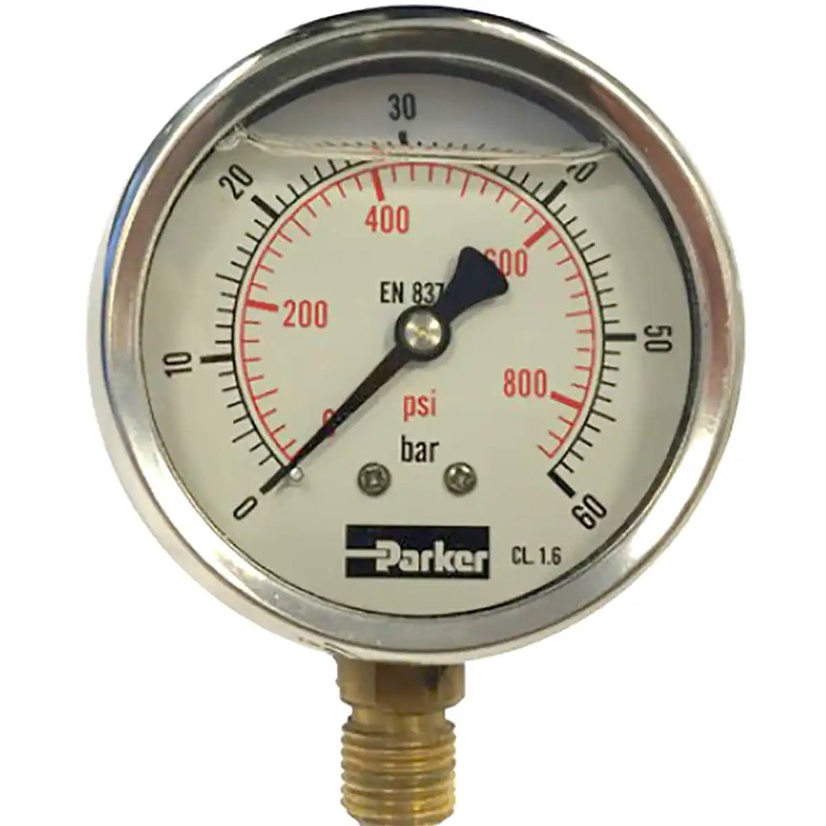 Vertical pressure gauge Ø63 mm 0 - 400 bar Parker PGB1001400